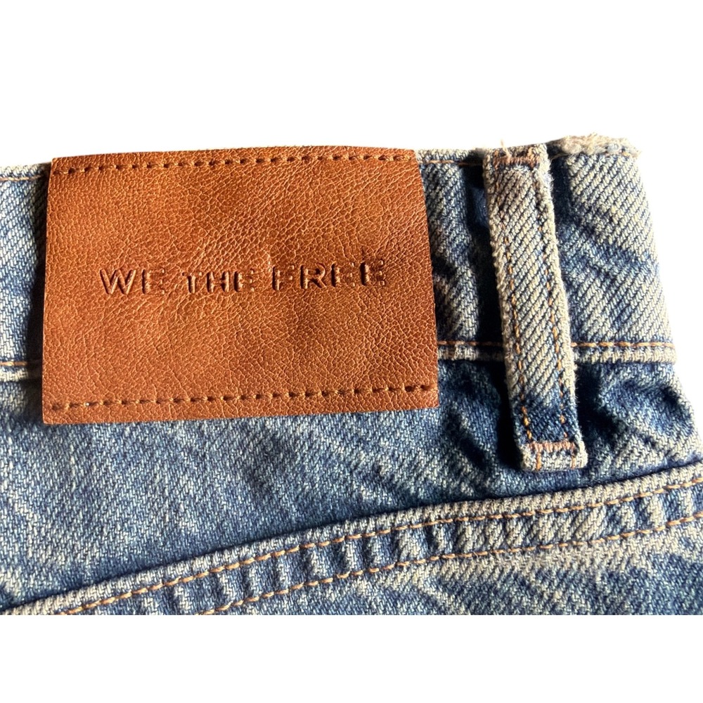 Free People We The Free Final Countdown Cuffed Wide Leg Jean Blue Size 29 S NWT - Picture 4 of 12